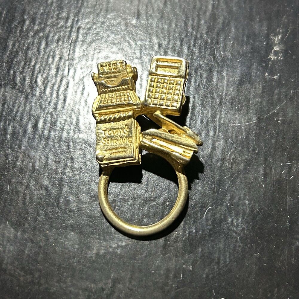 Vintage Ultracraft Signed Today’s Schedule Office Gold Tone Brooch